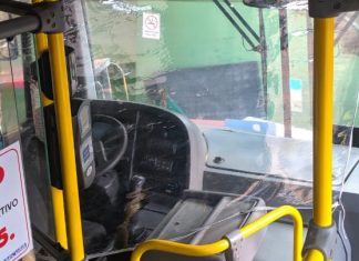Transporte coletivo de Palmas recebe barreira plástica de proteção na cabine do motorista
