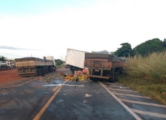 Um motorista morre e o outro fica ferido após acidente envolvendo dois caminhões