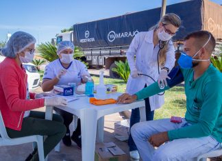 Pit stop Covid-19: Estruturas são montadas nas entradas de Gurupi para atender caminhoneiros