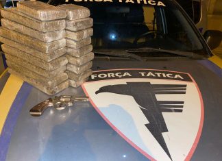 PM intercepta traficante na BR-153 e apreende cerca de 20 quilos de drogas e munições