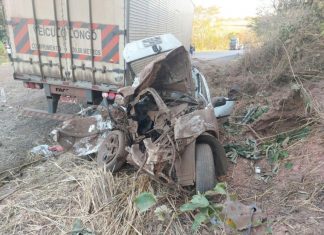 Quatro pessoas morrem e duas ficam feridas em grave acidente na BR-153, região central do estado