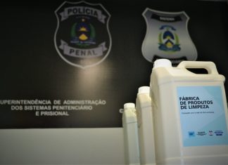 Sabão líquido artesanal produzido na Cadeia Pública de Formoso do Araguaia será distribuído em todas as unidades penais do Tocantins