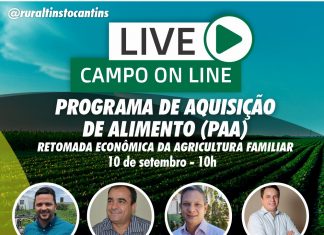 Com foco na retomada econômica da agricultura familiar, Governo do Tocantins anuncia investimento de R$ 5 milhões no Programa de Aquisição de Alimentos