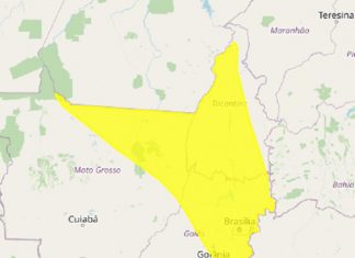 Previsão do tempo mostra alerta de chuvas intensas para quase todo o Tocantins