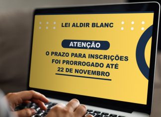 Inscrições para edital da Lei Aldir Blanc são prorrogadas até o dia 22