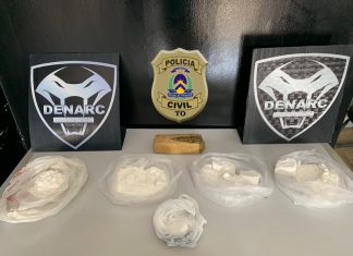 Divisão de Narcóticos da Polícia Civil apreende 1,5 kg de cocaína pura e maconha em Palmas e prende homem ligado a facção nacional