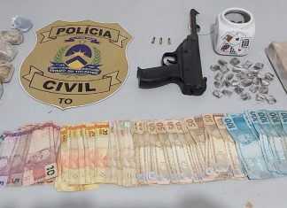 Ação da Polícia Civil resulta na apreensão de drogas grande quantidade de dinheiro, arma de fogo e na prisão de traficante em Nova Olinda
