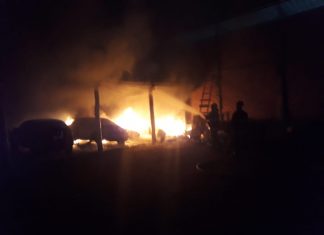Oficina com veículos em Colinas do Tocantins sofre incêndio