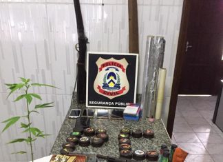 Em Arapoema, Polícia Civil fecha ponto de venda de drogas e prende dois homens por tráfico de drogas e posse ilegal de arma de fogo