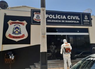 Unidades da Polícia Civil do Tocantins passam por sanitização contra a Covid-19