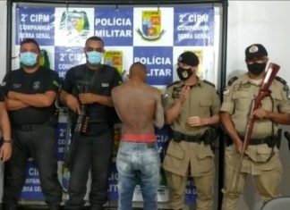 Suspeito de tentar matar caseiro com pauladas na cabeça e aterrorizar moradores de zona rural é preso pela PM