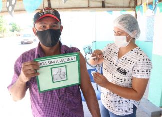 Cristalândia começa a vacinar moradores de 35 a 39 anos contra o coronavírus
