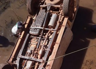 Motorista morre após caminhonete cair de ponte em estrada vicinal no sul do estado