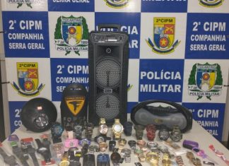 Suspeito de invadir loja e furtar mais de 40 relógios é preso pela PM em Dianópolis
