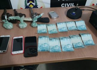 Quadrilha é presa ao ser flagrada com revólveres e drogas em Miracema do Tocantins