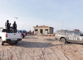 Polícia faz operação com helicóptero contra grupos armados que disputam fazenda no Tocantins