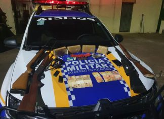 Quatro pessoas são presas após serem flagradas com drogas, munições e armas no sul do TO