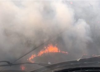 VÍDEO: Helicóptero do Ciopaer combate incêndio florestal no ponto mais alto do Tocantins