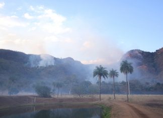 Força-tarefa entra no terceiro dia de combate ao incêndio na Serra de Lajeado