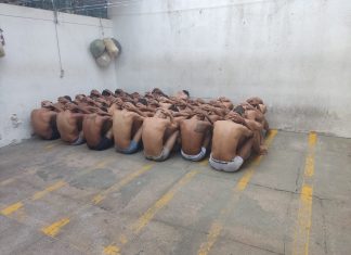 Vídeos mostram presos em pátio de presídio durante revista para operação contra facção
