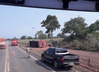 Dois passageiros morrem e outros ficam feridos após ônibus tombar em rodovia no interior do Tocantins