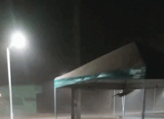 Ventania arrasta tenda, assusta moradores e deixa Alvorada coberta de poeira; VÍDEO