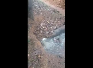 Rede de esgoto volta a estourar e derrama água suja em área de chácaras na região sul de Palmas