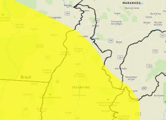 Tocantins tem alerta de chuvas intensas para quase todas as regiões