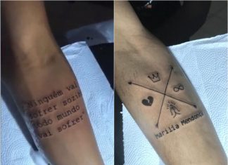 Fã tatua trecho de música e símbolo de turnê da Marília Mendonça nos braços: ‘vou me lembrar para sempre dela’