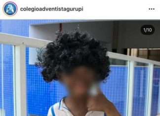 Pintadas de preto, crianças brancas participam de evento em escola no TO e coletivos repudiam prática racista