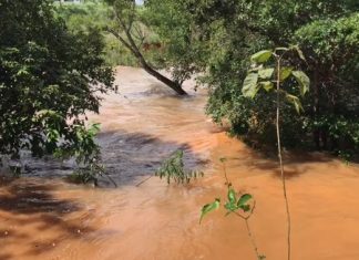 Cachoeira fica submersa após leitos de rios subirem por causa de chuvas em Lajeado