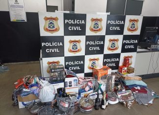 Polícia Civil recupera R$ 10 mil em produtos após prender suspeita de furtar lojas e mercados em Dianópolis