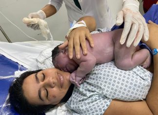 Pela 2ª vez, mãe dá à luz bebê com mais de 5 kg; criança impressionou equipe médica em Gurupi