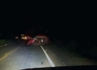 Motorista de caminhonete morre após bater de frente com caminhão que transportava gado