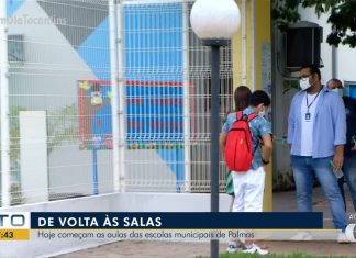Aulas 100% presenciais começam na rede municipal de Palmas nesta segunda-feira (31)
