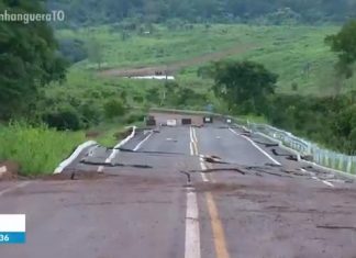 Estradas entre Palmas e o Jalapão têm buracos e rachadura gigante; Veja o vídeo
