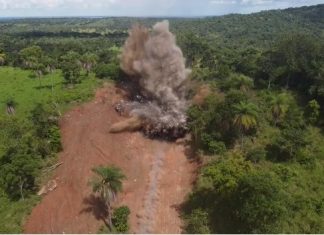 Vídeo mostra explosão de rocha para encurtar distância entre cidades no interior do Tocantins