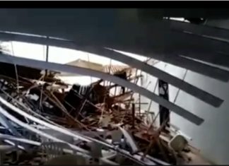 VÍDEO: Teto de igreja desaba e deixa feridos em Colinas do Tocantins