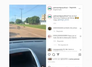 Moradores usam pneus para sinalizar e protestar contra buracos em avenida: ‘Pista de kart’