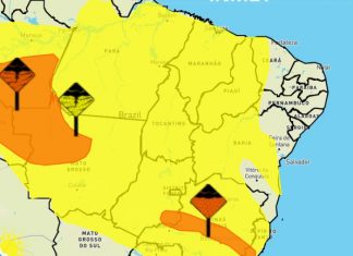 Inmet tem alerta de chuvas intensas para todas as cidades do Tocantins