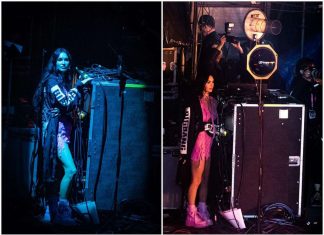 Megan Fox acompanha show de Machine Gun Kelly direto do palco do Lollapalooza Argentina