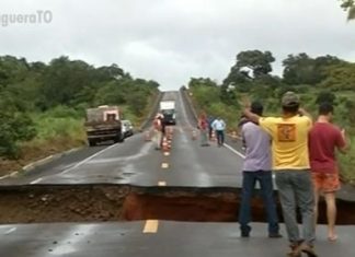 Vídeo mostra opções de desvios no trecho da BR-226 que desabou no norte do Tocantins