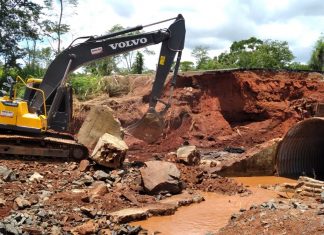Começam obras de reparo no trecho da BR-226 que desabou e matou um motorista