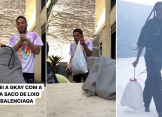 Gkay cai em pegadinha ao ‘ganhar’ bolsa da Balenciaga inspirada em saco de lixo que custa R$ 9 mil