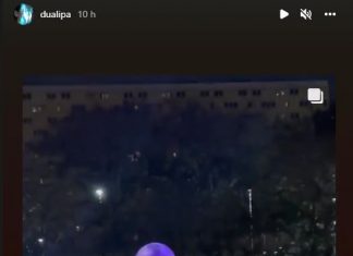 Dua Lipa brinca com fã que levou lua cenográfica de seu show para casa