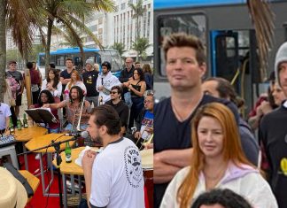 Chris Martin curte ‘Roda de Ska’ na Praia de Ipanema: ‘Fiquei pensando de onde o conhecia’