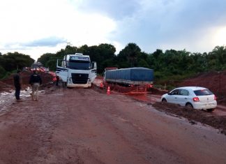 Bitrem tem pane elétrica em desvio entre Guaraí e Tabocão e causa congestionamento de até 15 km
