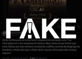 É #FAKE que ‘Ainda estou aqui’ recebeu recursos da Lei Rouanet