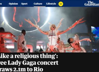 Megashow de Lady Gaga em Copacabana repercute na imprensa internacional