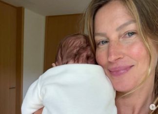 Gisele Bündchen posa com seu filho mais novo pela primeira vez nas redes sociais
